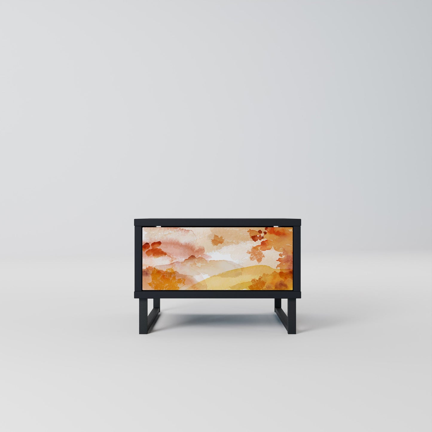 TRACES OF AUTUMN Nightstand in Black Finish