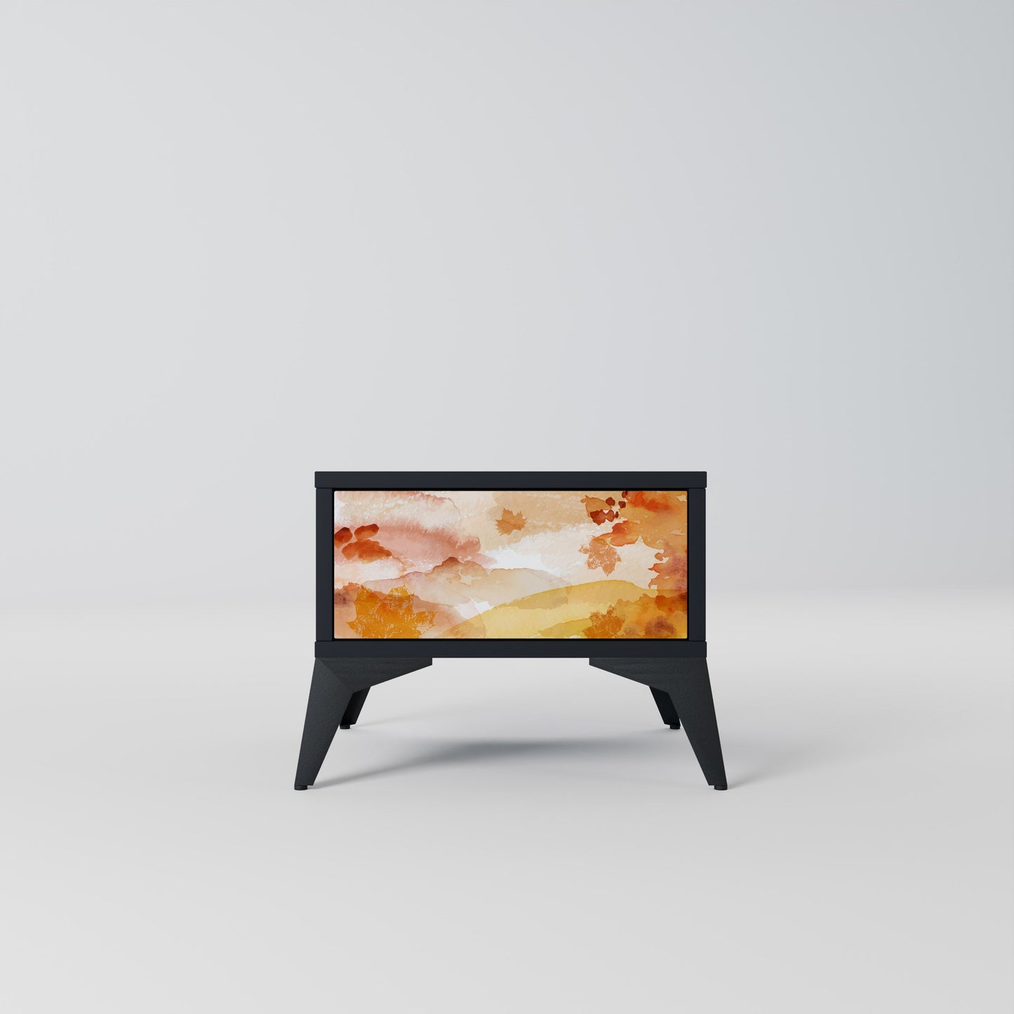 TRACES OF AUTUMN Nightstand in Black Finish