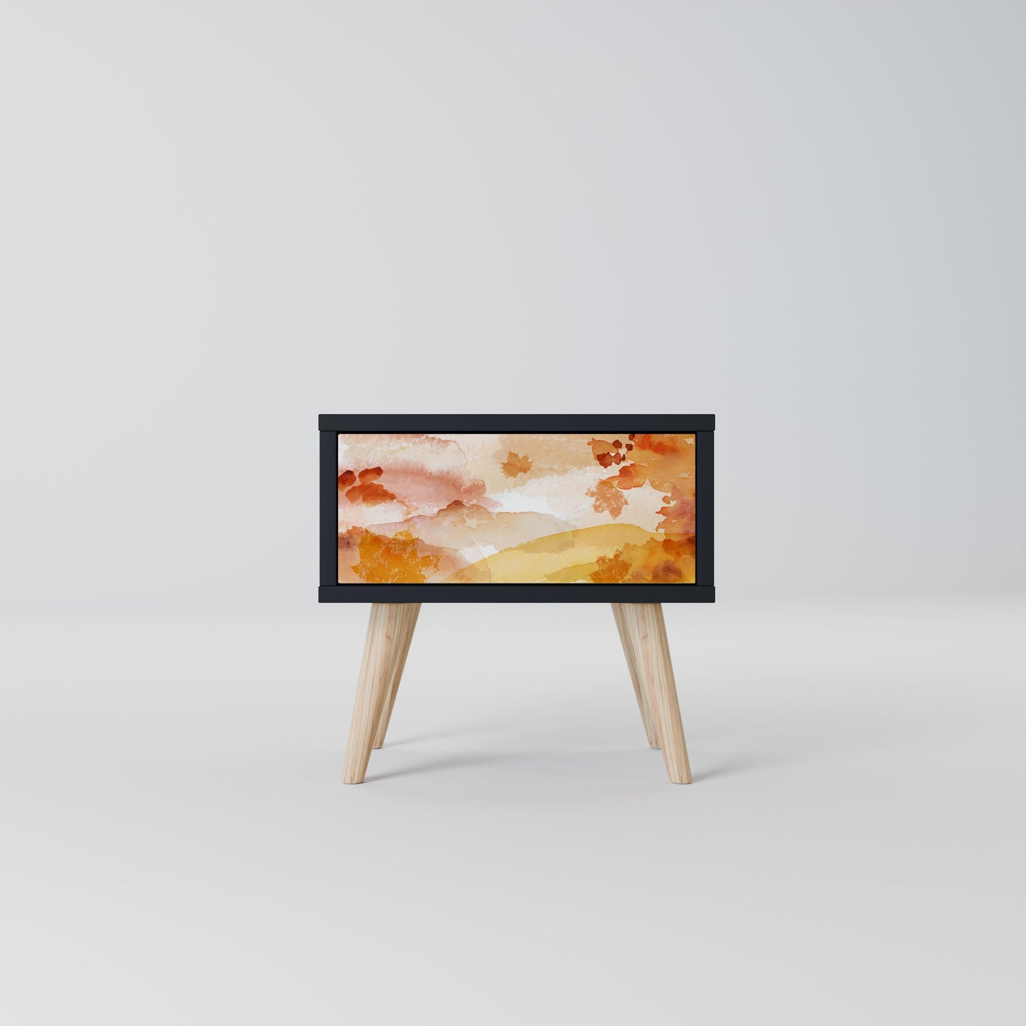 TRACES OF AUTUMN Nightstand in Black Finish