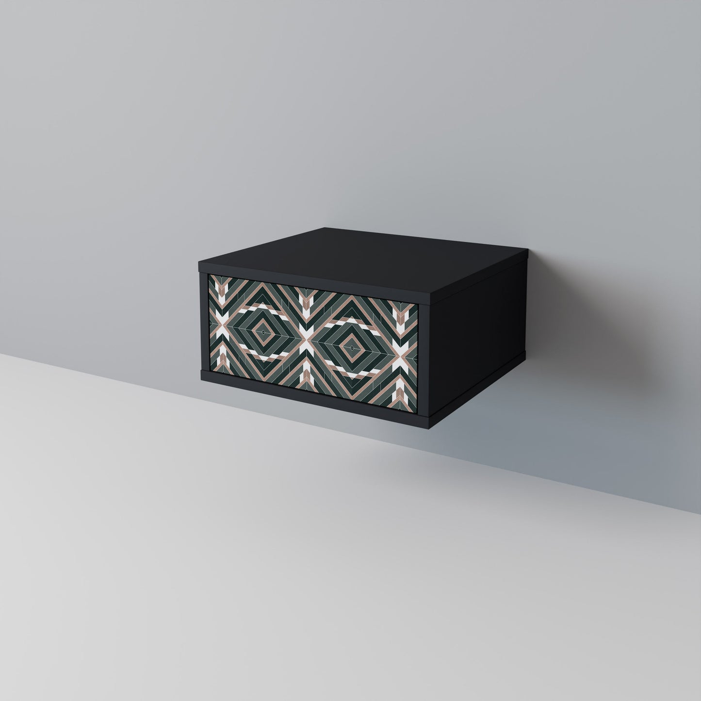 DIMENSION DELIGHTS Nightstand in Black Finish