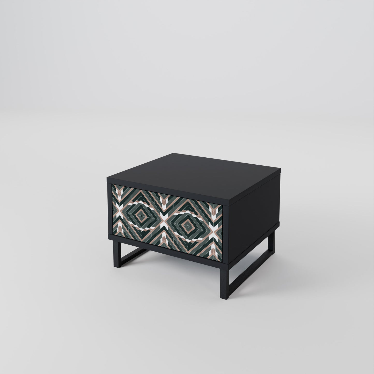 DIMENSION DELIGHTS Nightstand in Black Finish