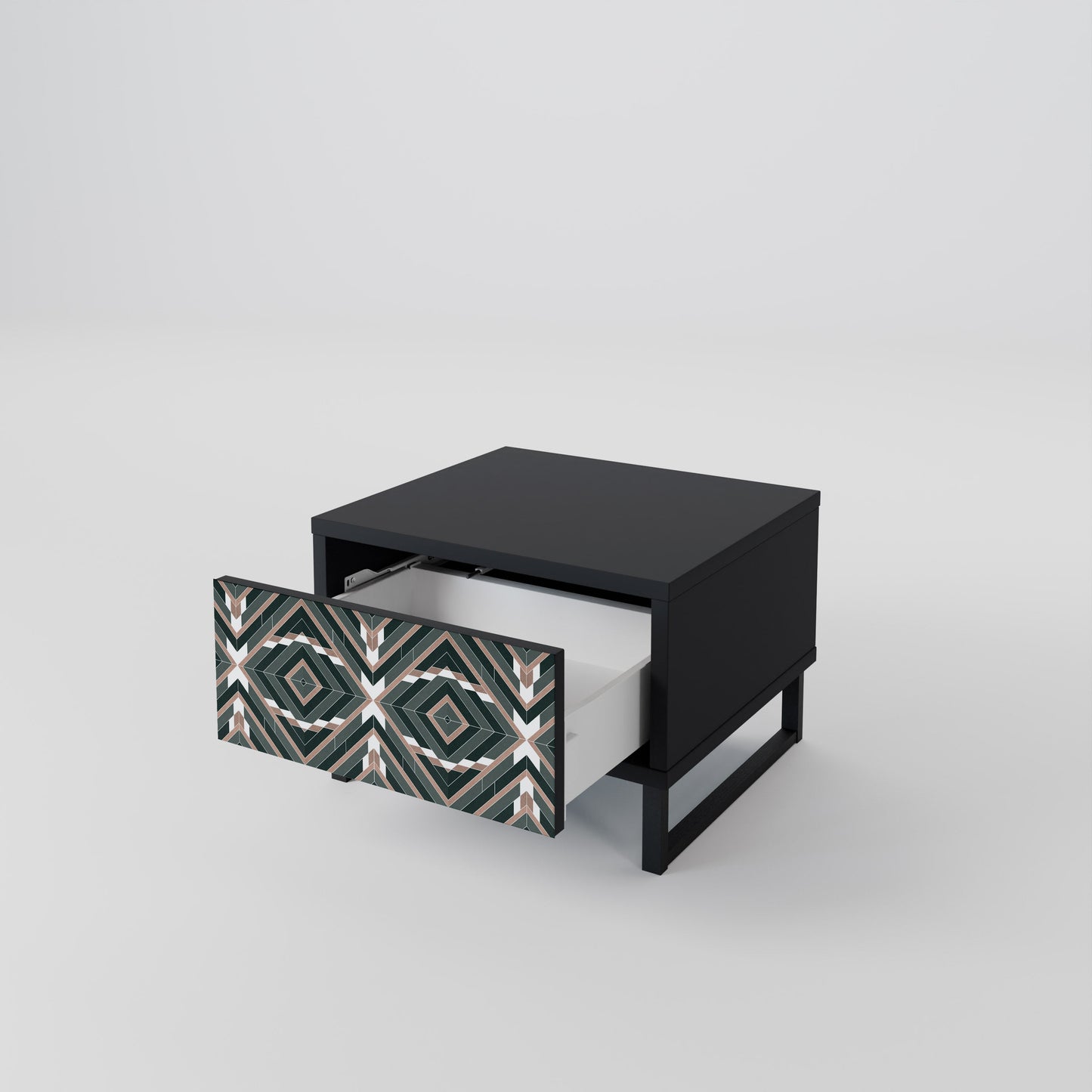 DIMENSION DELIGHTS Nightstand in Black Finish