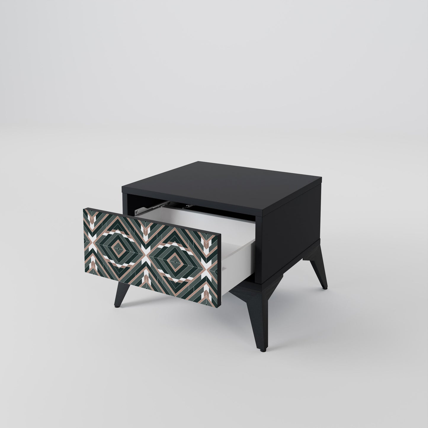DIMENSION DELIGHTS Nightstand in Black Finish