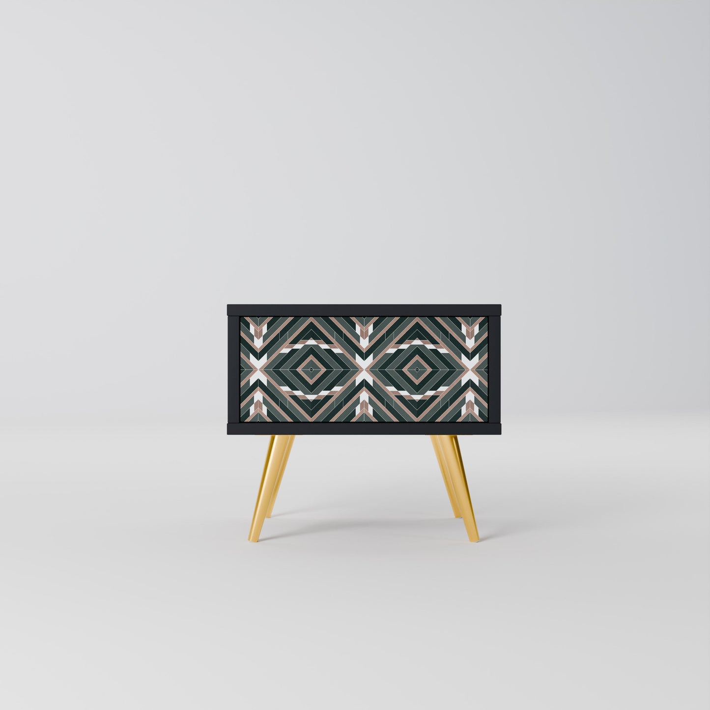 DIMENSION DELIGHTS Nightstand in Black Finish