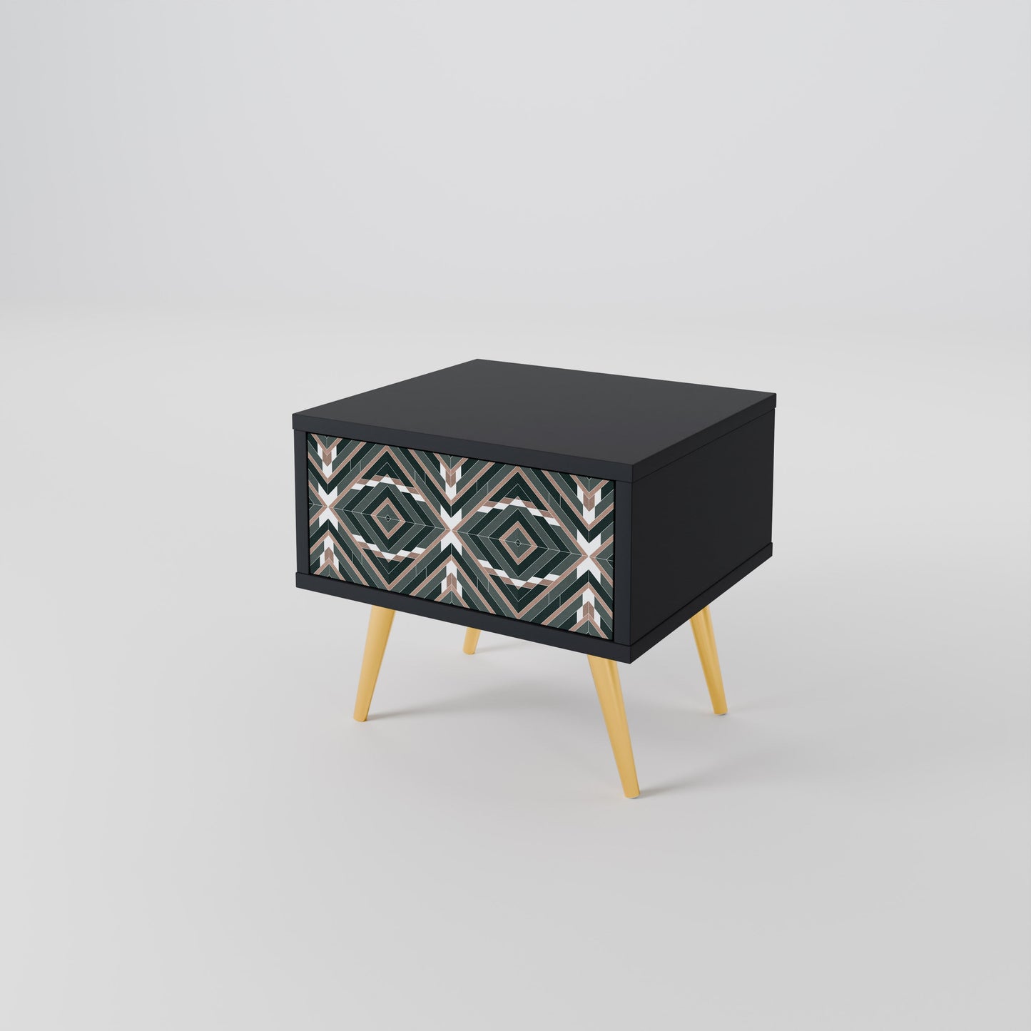 DIMENSION DELIGHTS Nightstand in Black Finish