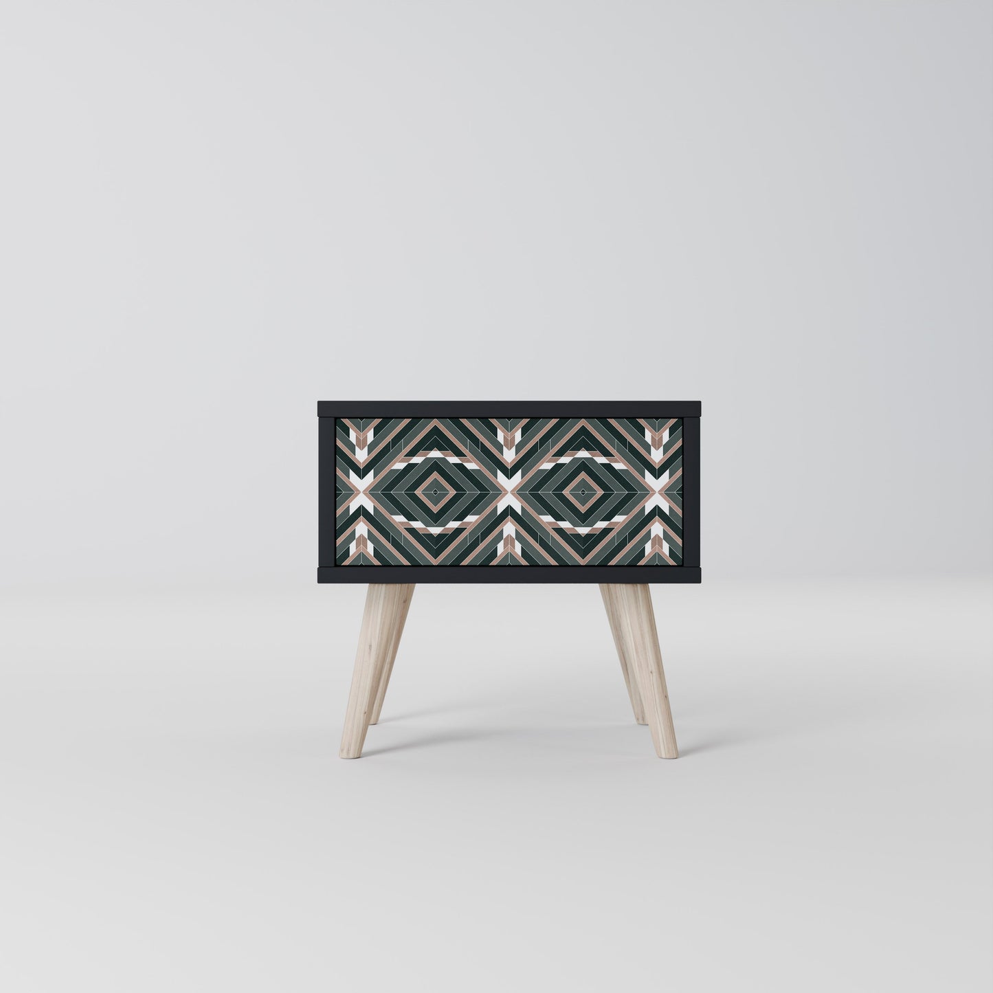 DIMENSION DELIGHTS Nightstand in Black Finish