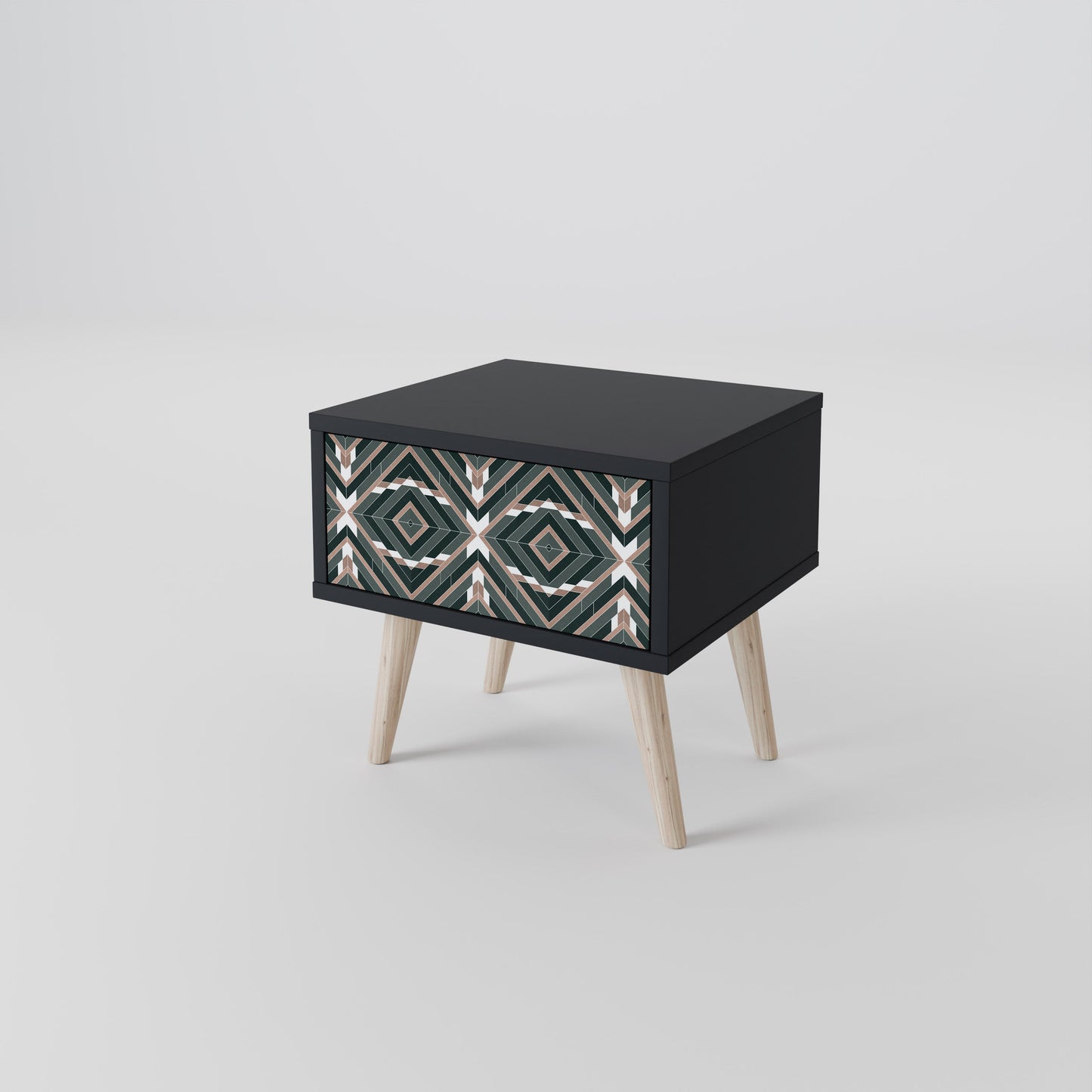 DIMENSION DELIGHTS Nightstand in Black Finish