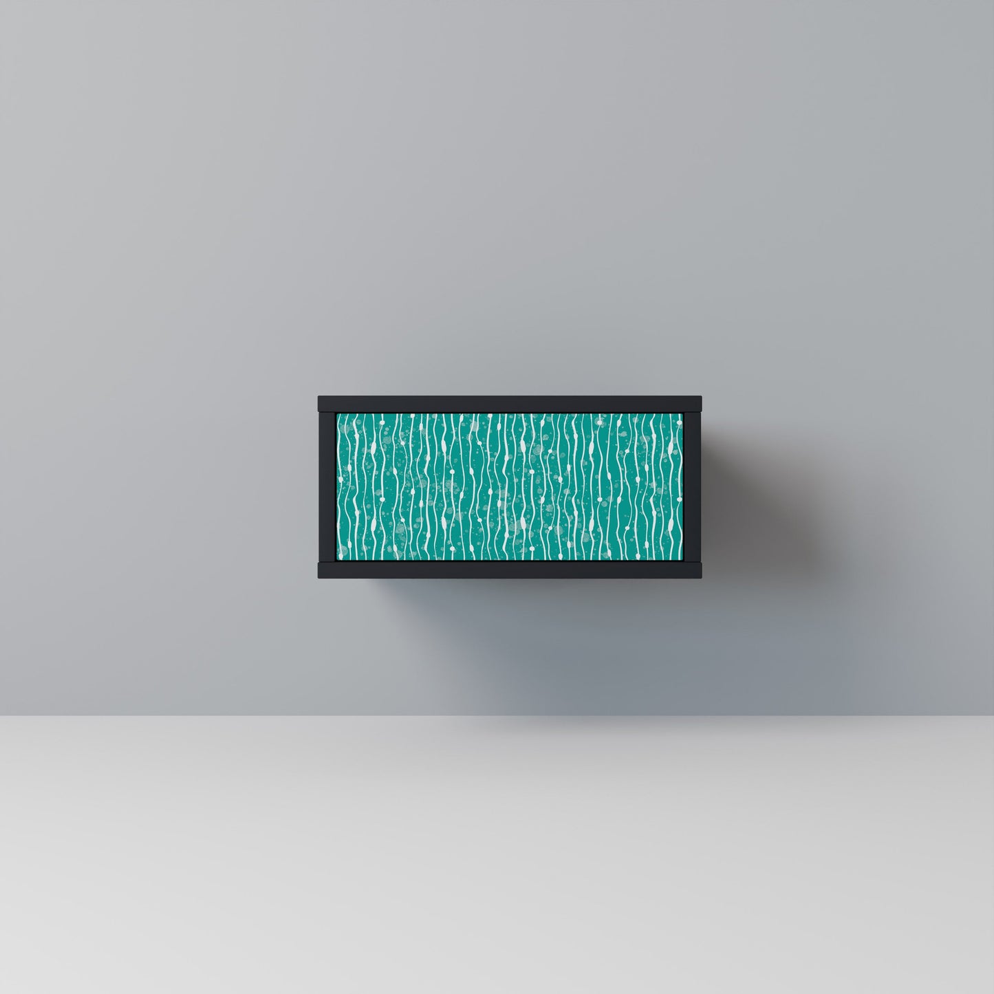 Comodino TURQUOISE RAIN in finitura nera