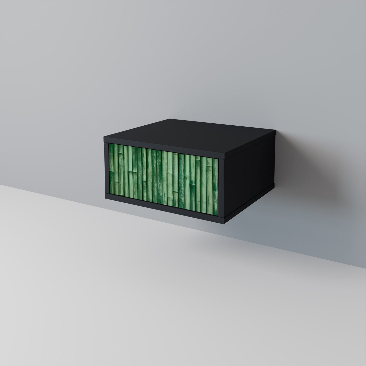 Comodino NATURAL GREEN in finitura nera