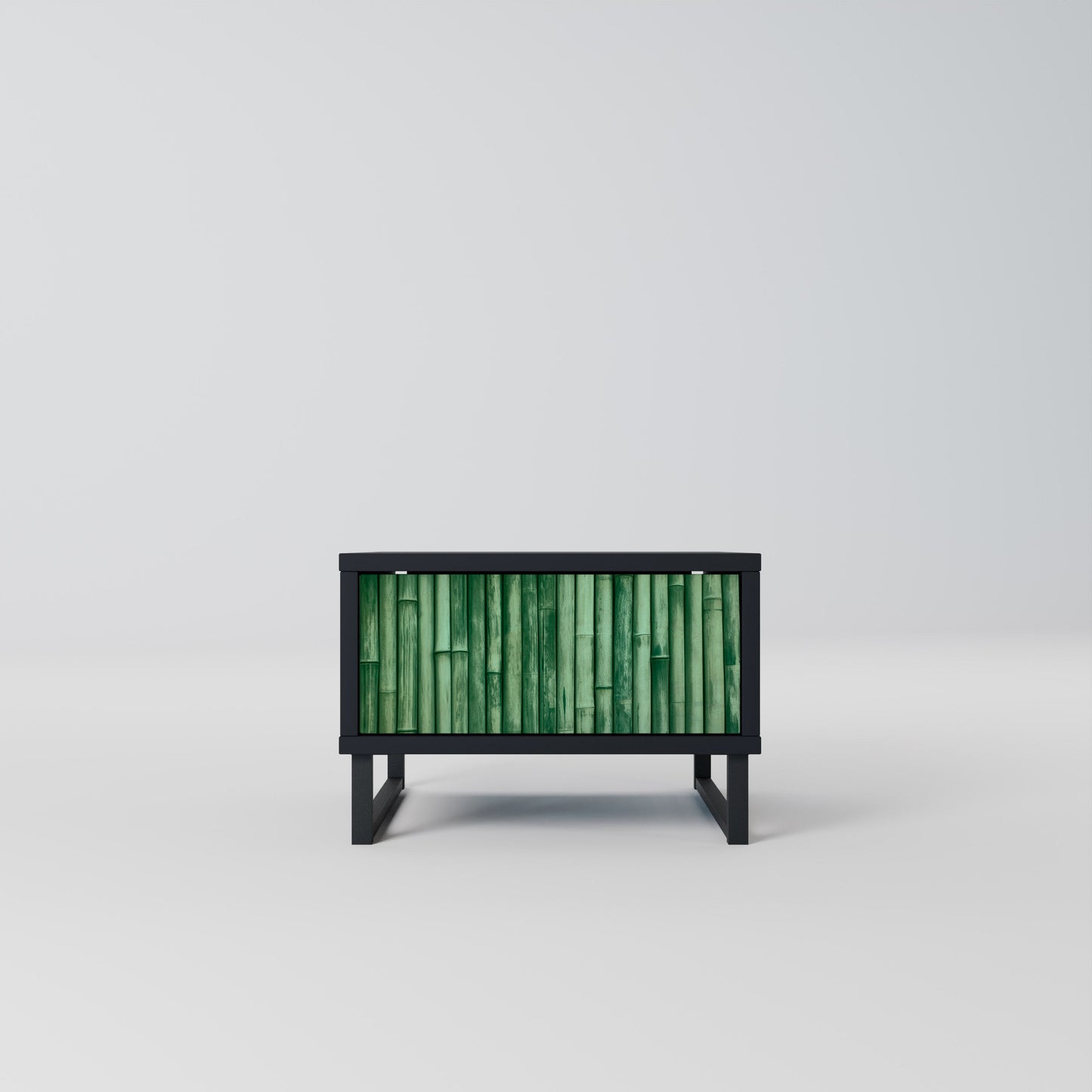 Comodino NATURAL GREEN in finitura nera