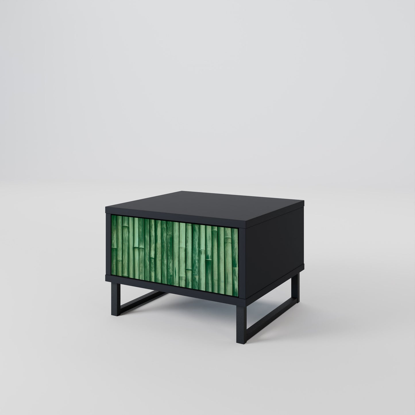 Comodino NATURAL GREEN in finitura nera