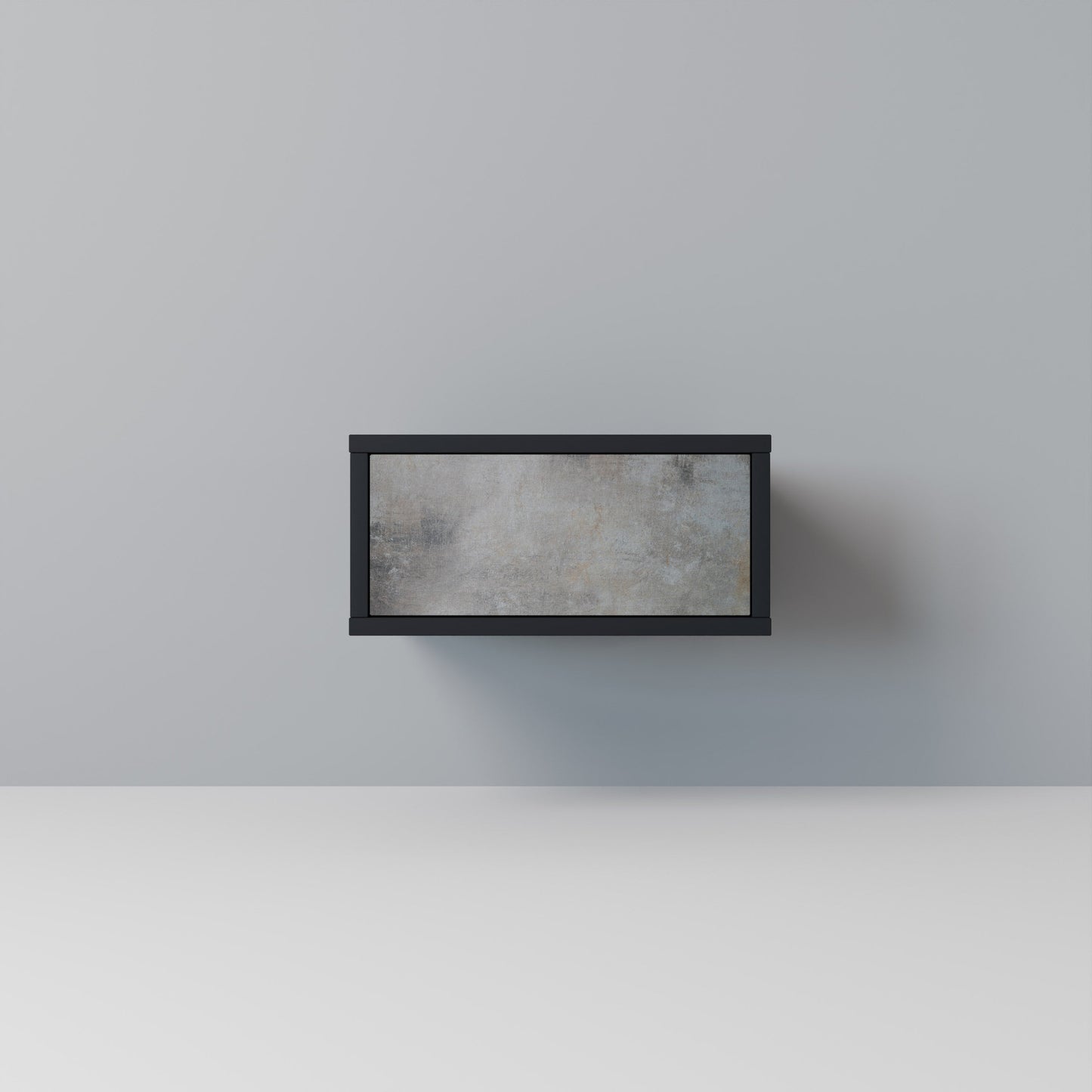 Comodino CONCRETE WALL in finitura nera