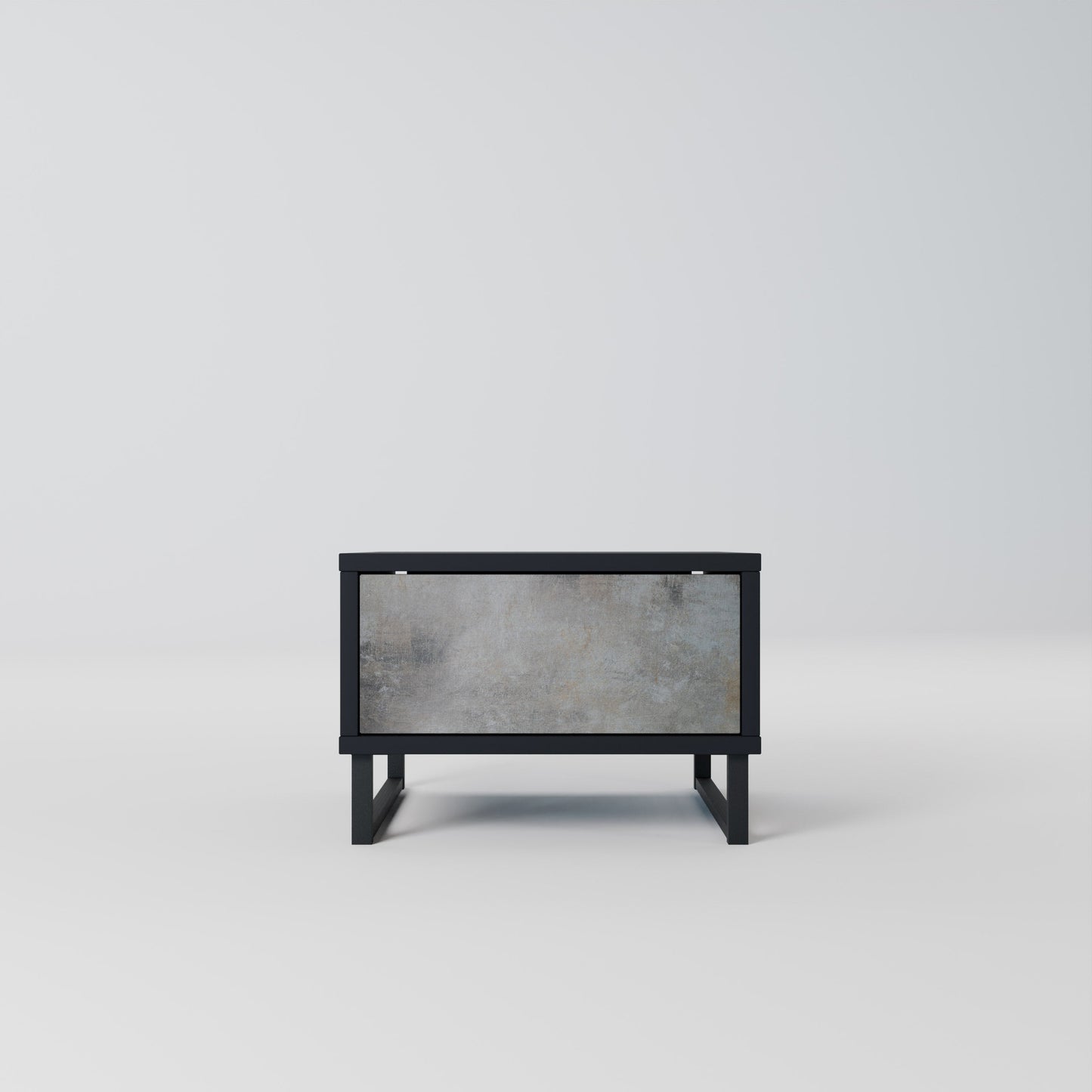 Comodino CONCRETE WALL in finitura nera