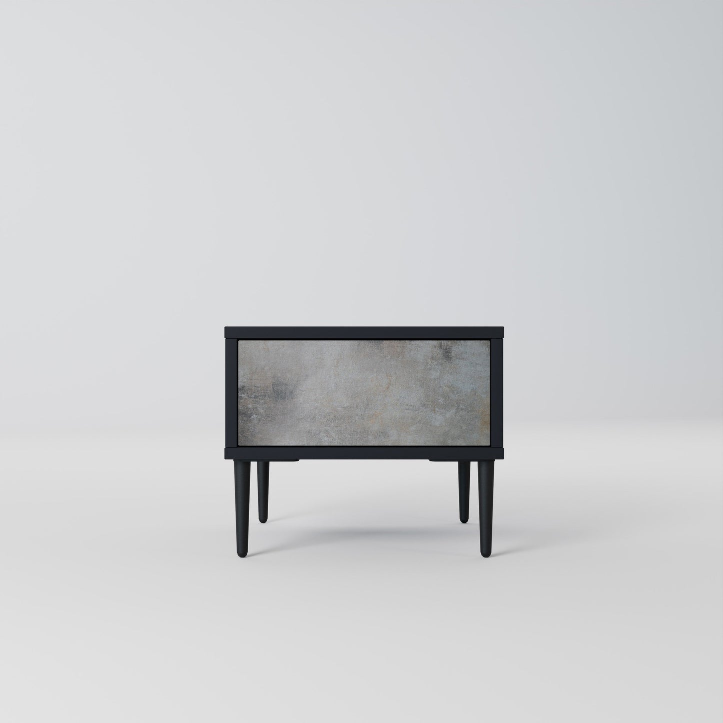 Comodino CONCRETE WALL in finitura nera