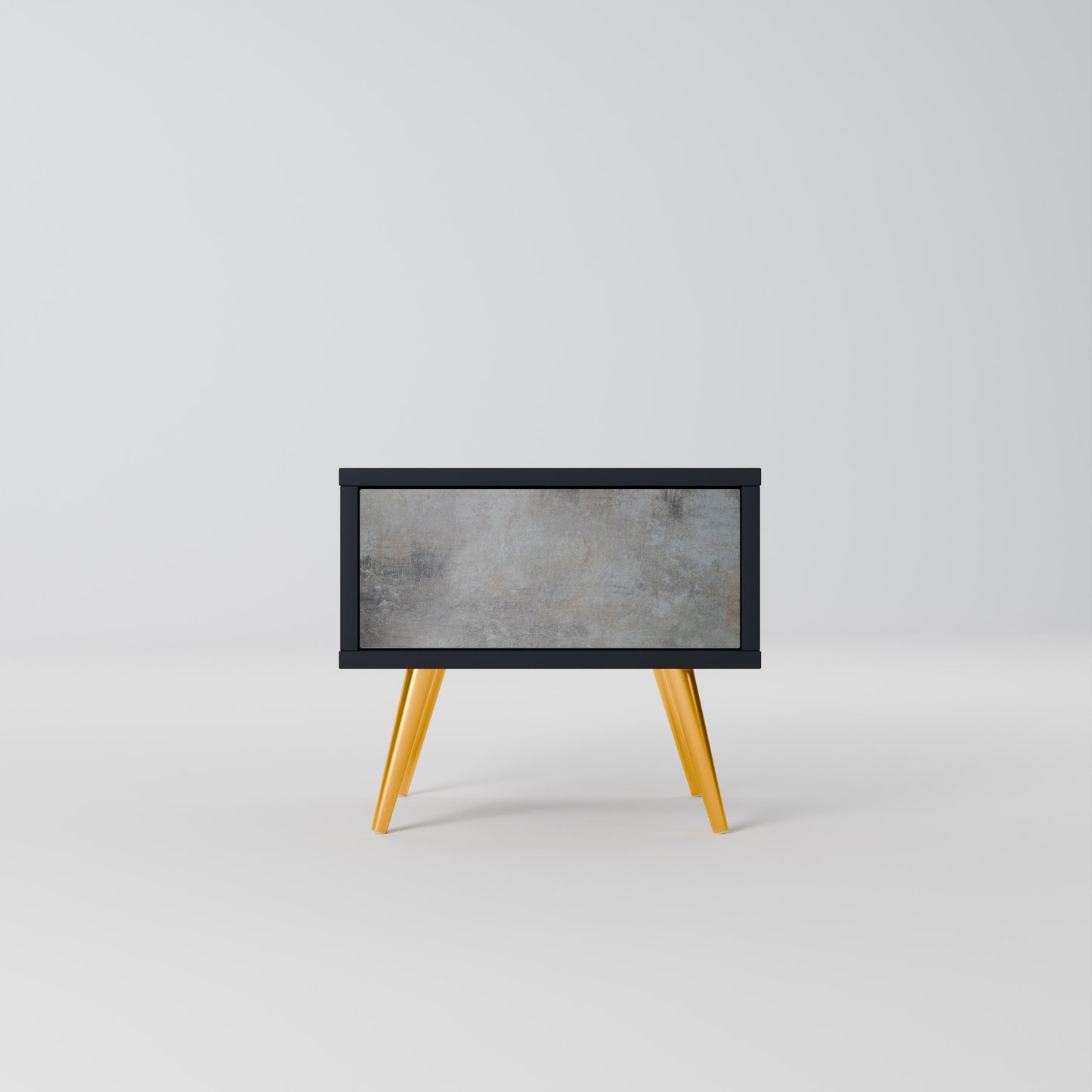 Comodino CONCRETE WALL in finitura nera