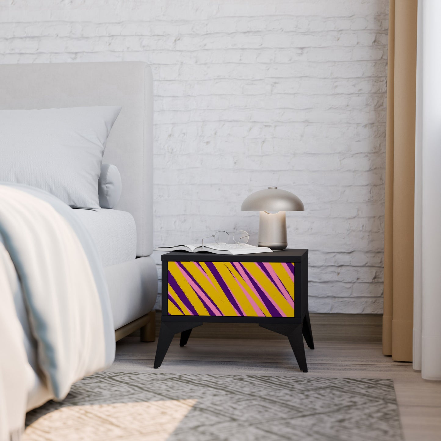 DREAMS COME TRUE Nightstand in Black Finish