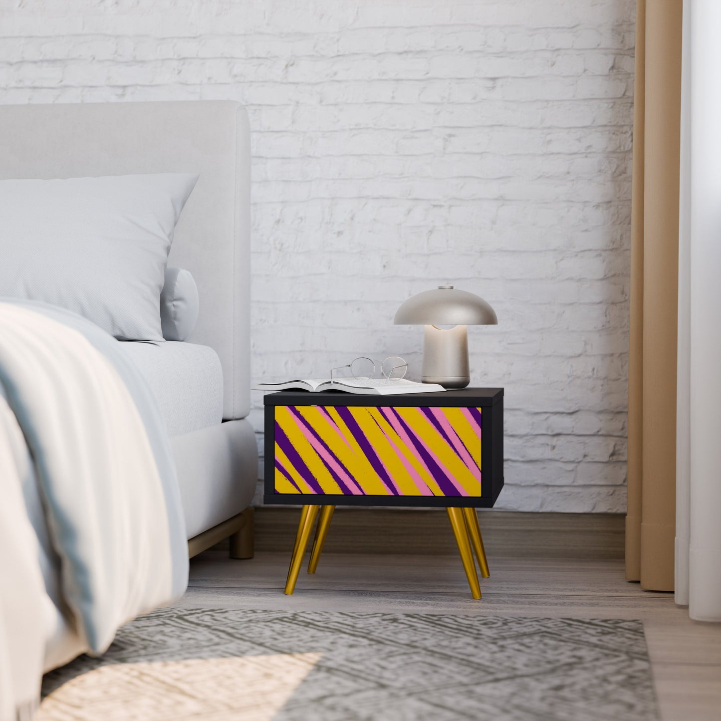 DREAMS COME TRUE Nightstand in Black Finish