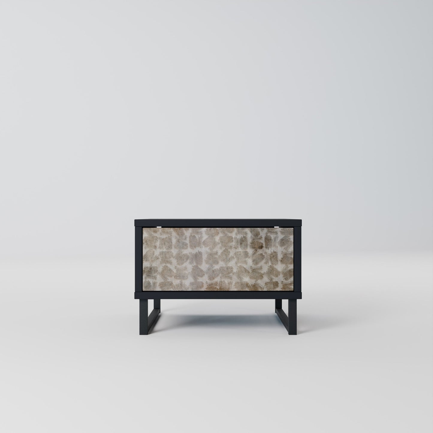 SLIGHTLY BLURRED Nightstand in Black Finish
