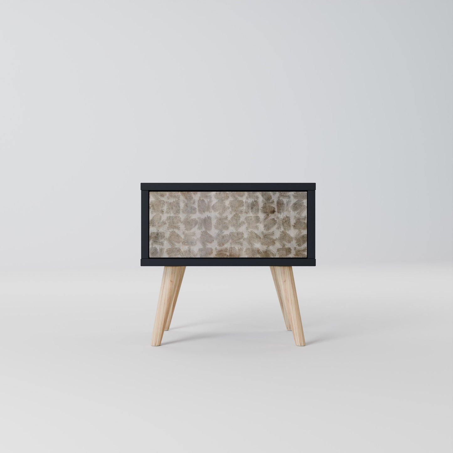 SLIGHTLY BLURRED Nightstand in Black Finish