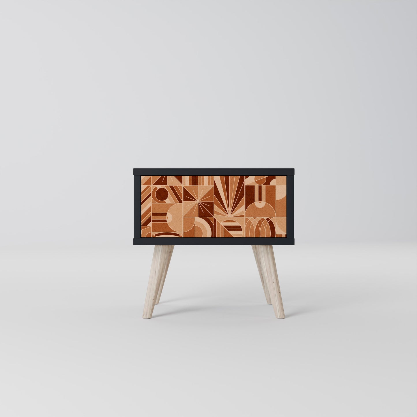 PRISM MOSAIC Nightstand in Black Finish