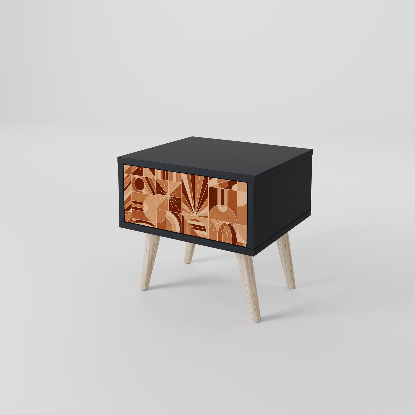 PRISM MOSAIC Nightstand in Black Finish
