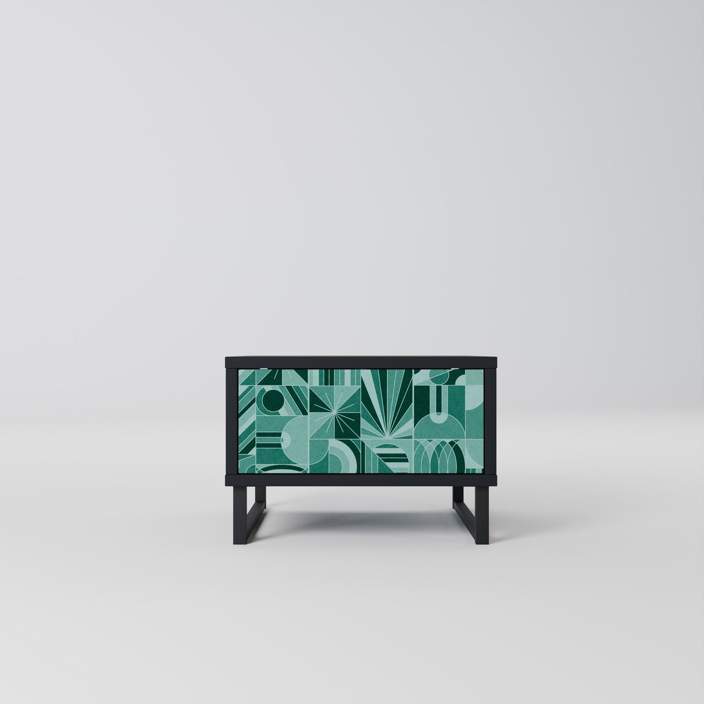 HARMONIC GRID Nightstand in Black Finish