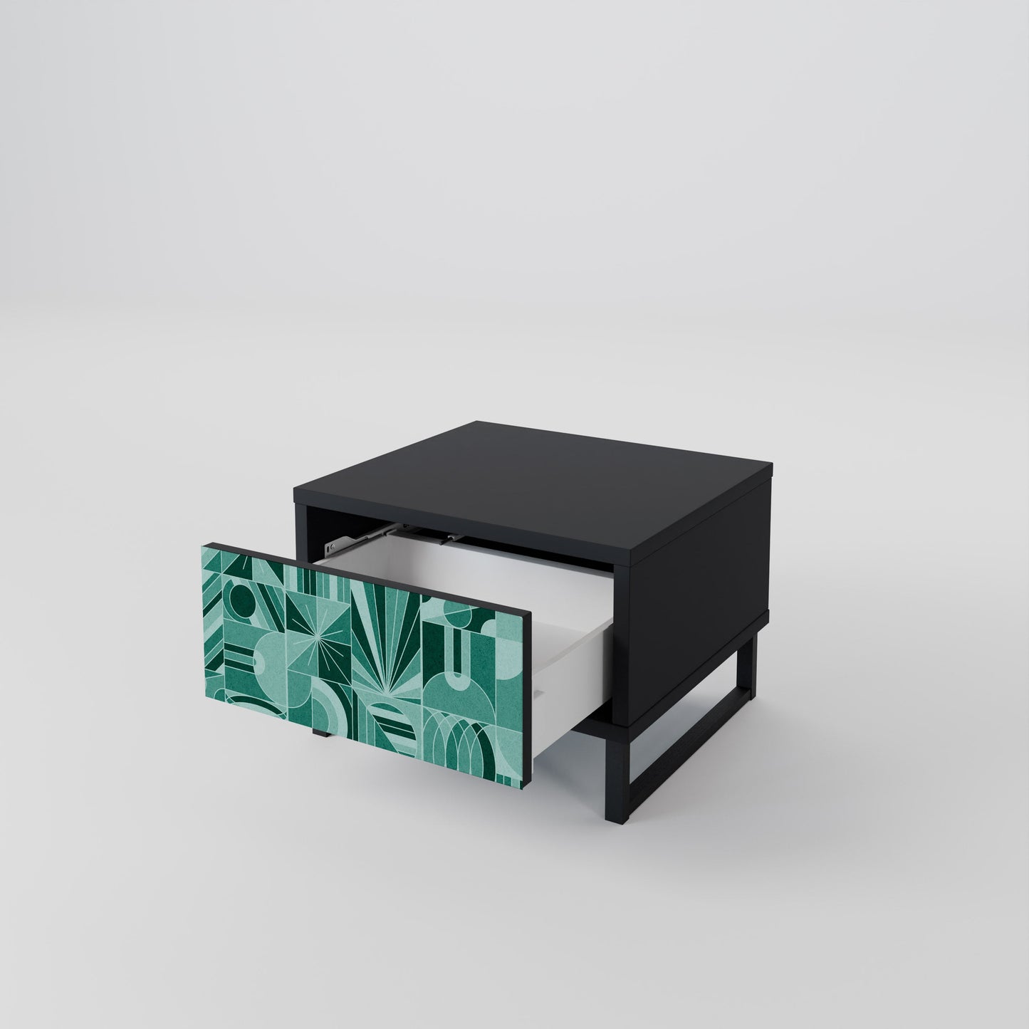HARMONIC GRID Nightstand in Black Finish