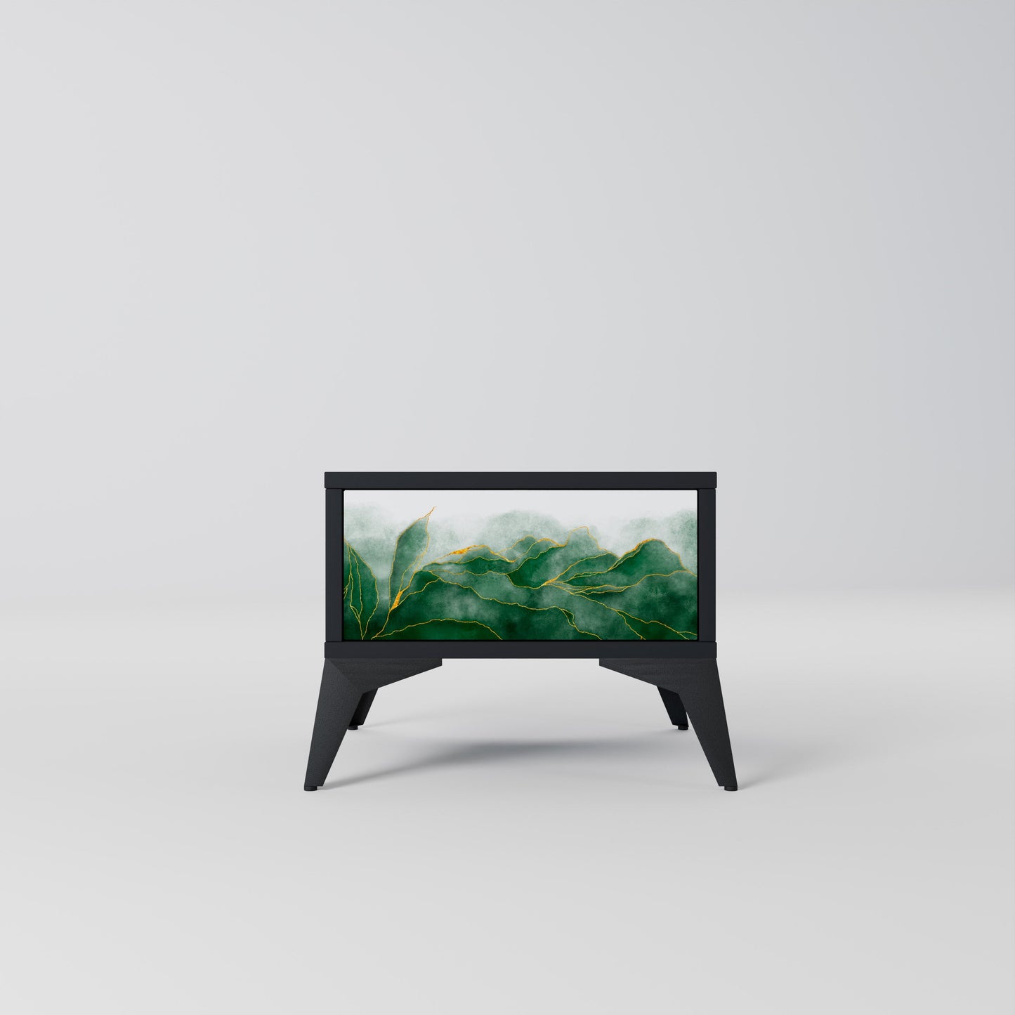 EXPENSIVE NATURE Nightstand in Black Finish