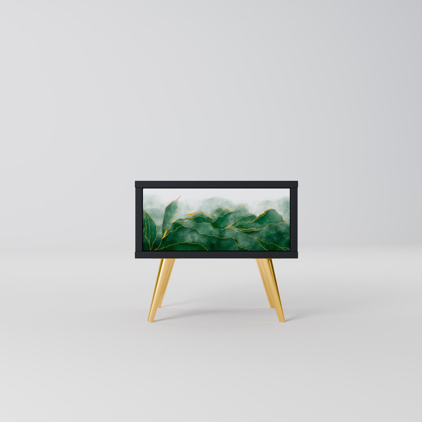 EXPENSIVE NATURE Nightstand in Black Finish
