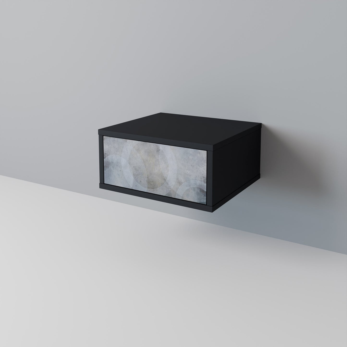 MUTED ARC Nightstand in Black Finish
