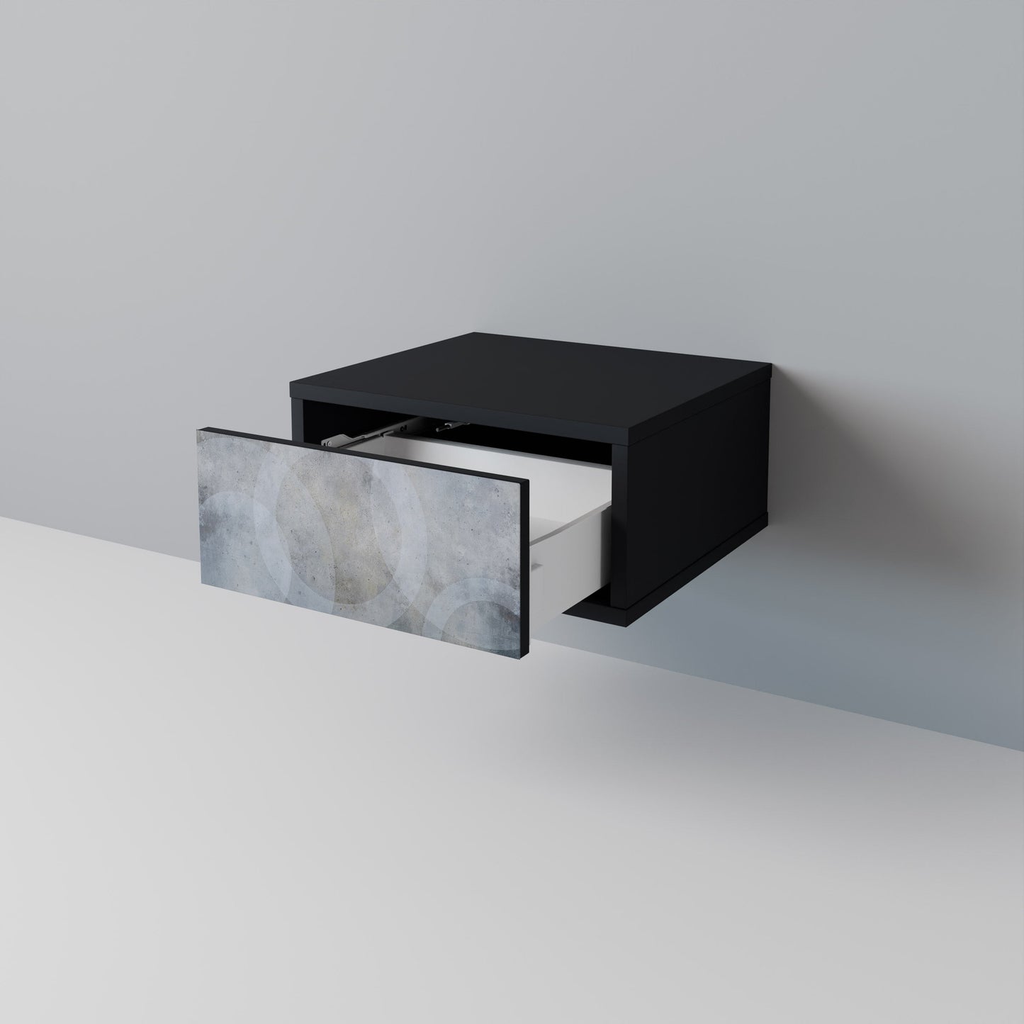 MUTED ARC Nightstand in Black Finish