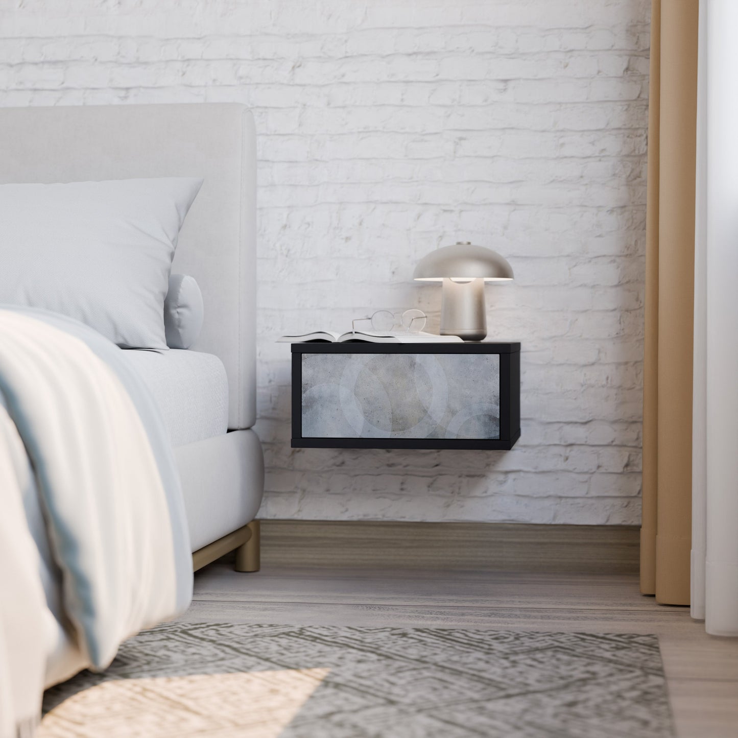 MUTED ARC Nightstand in Black Finish