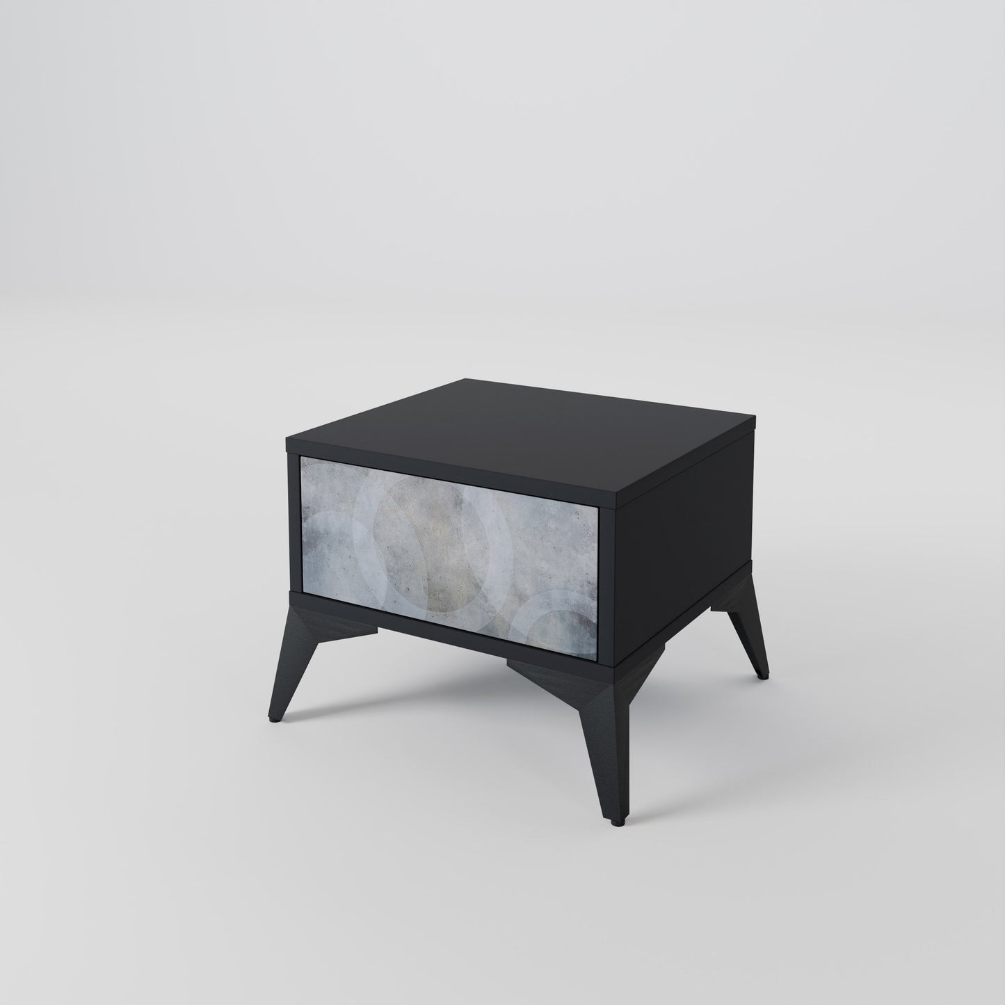 MUTED ARC Nightstand in Black Finish