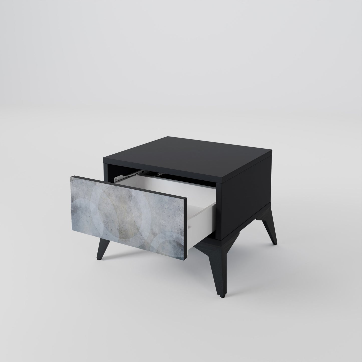 MUTED ARC Nightstand in Black Finish