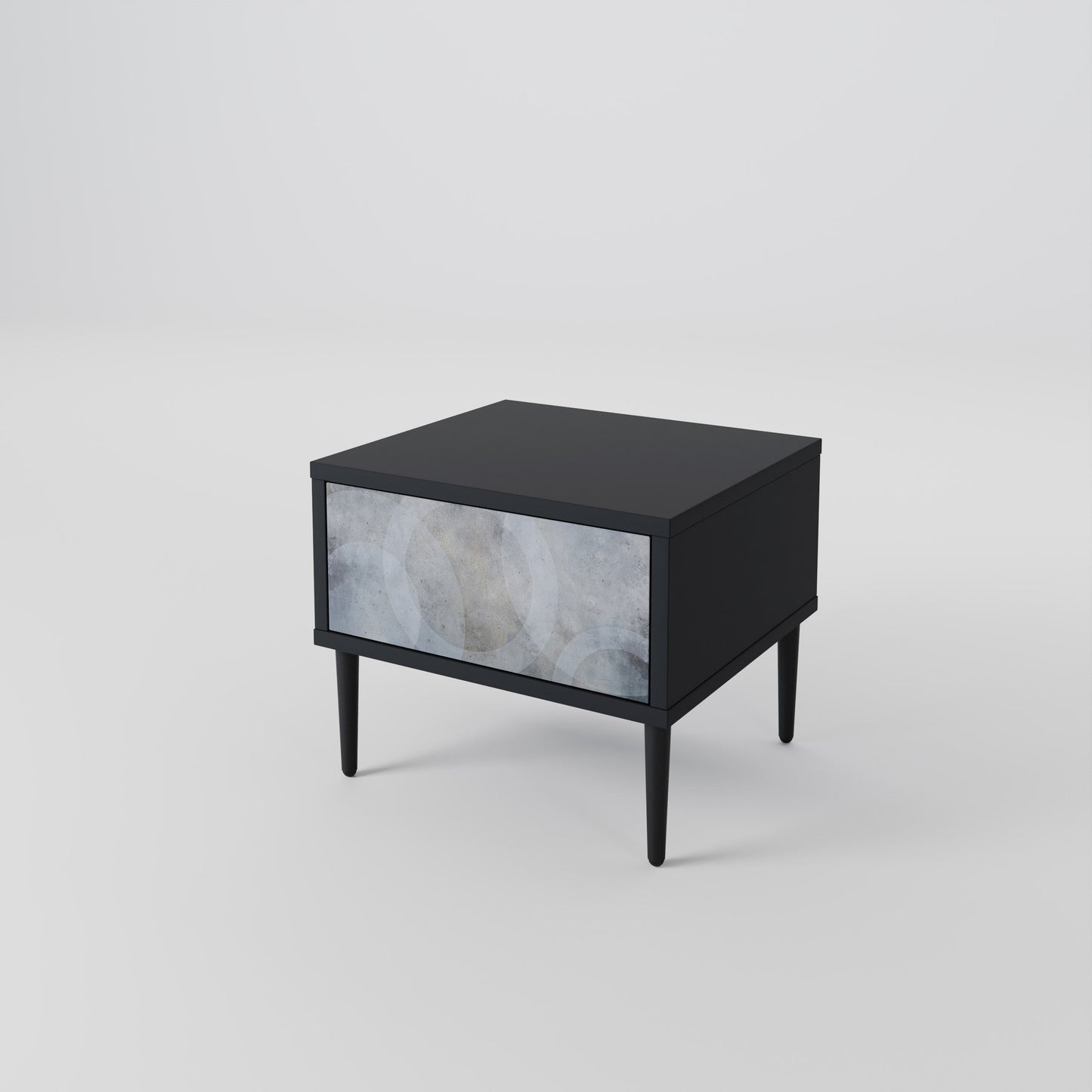 MUTED ARC Nightstand in Black Finish