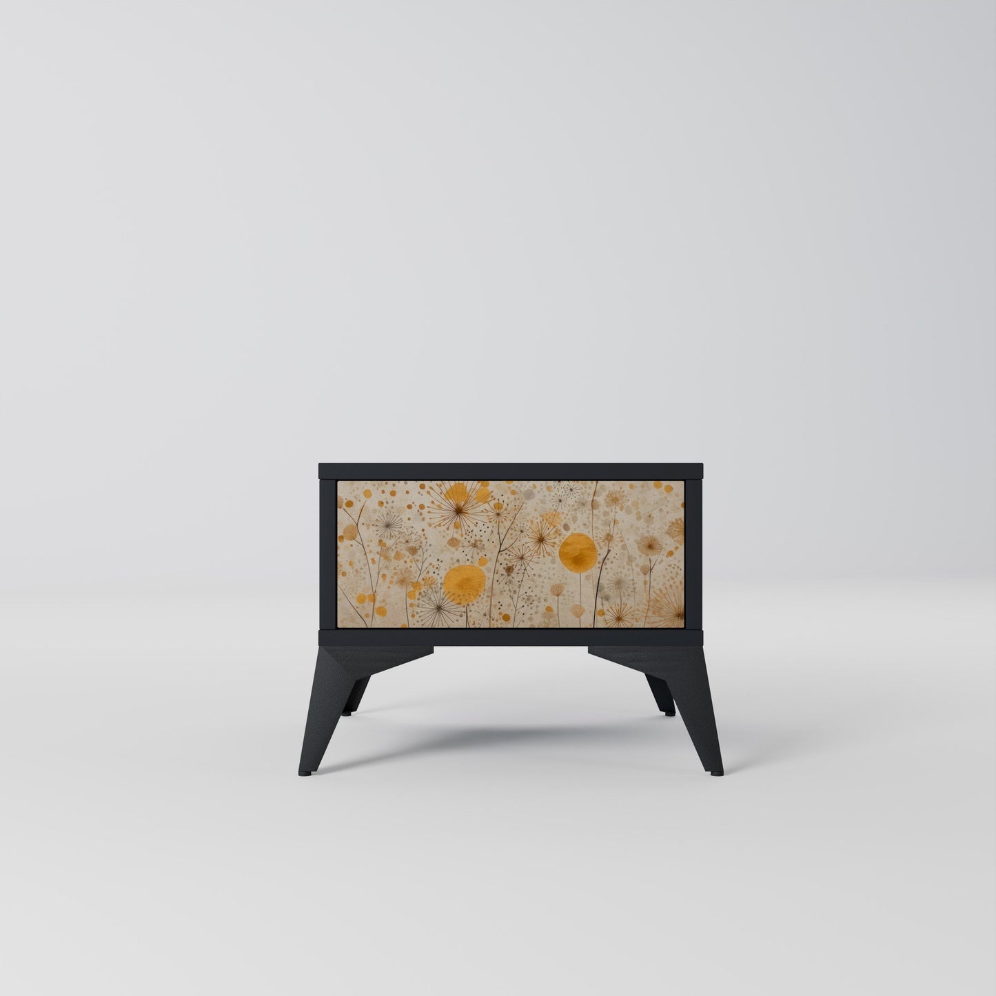 MORNING GLADE Nightstand in Black Finish