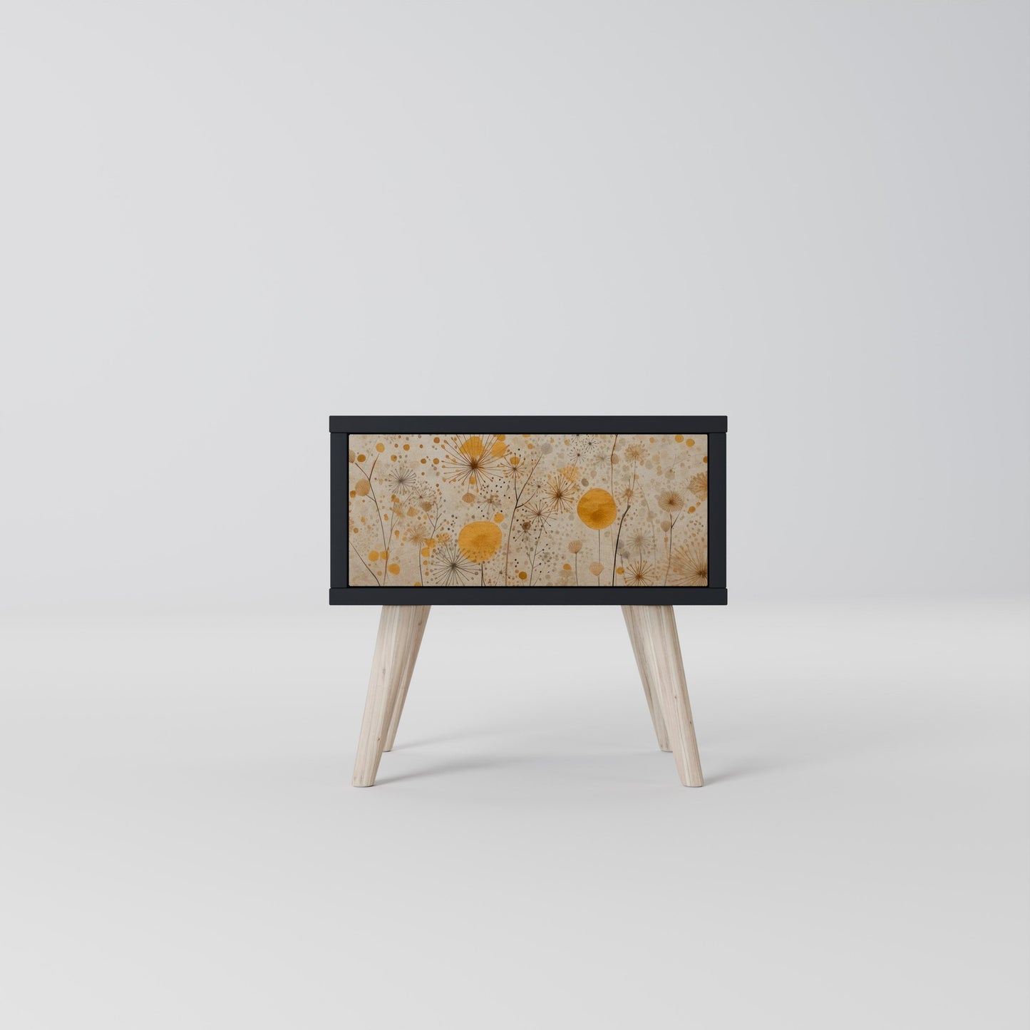 MORNING GLADE Nightstand in Black Finish