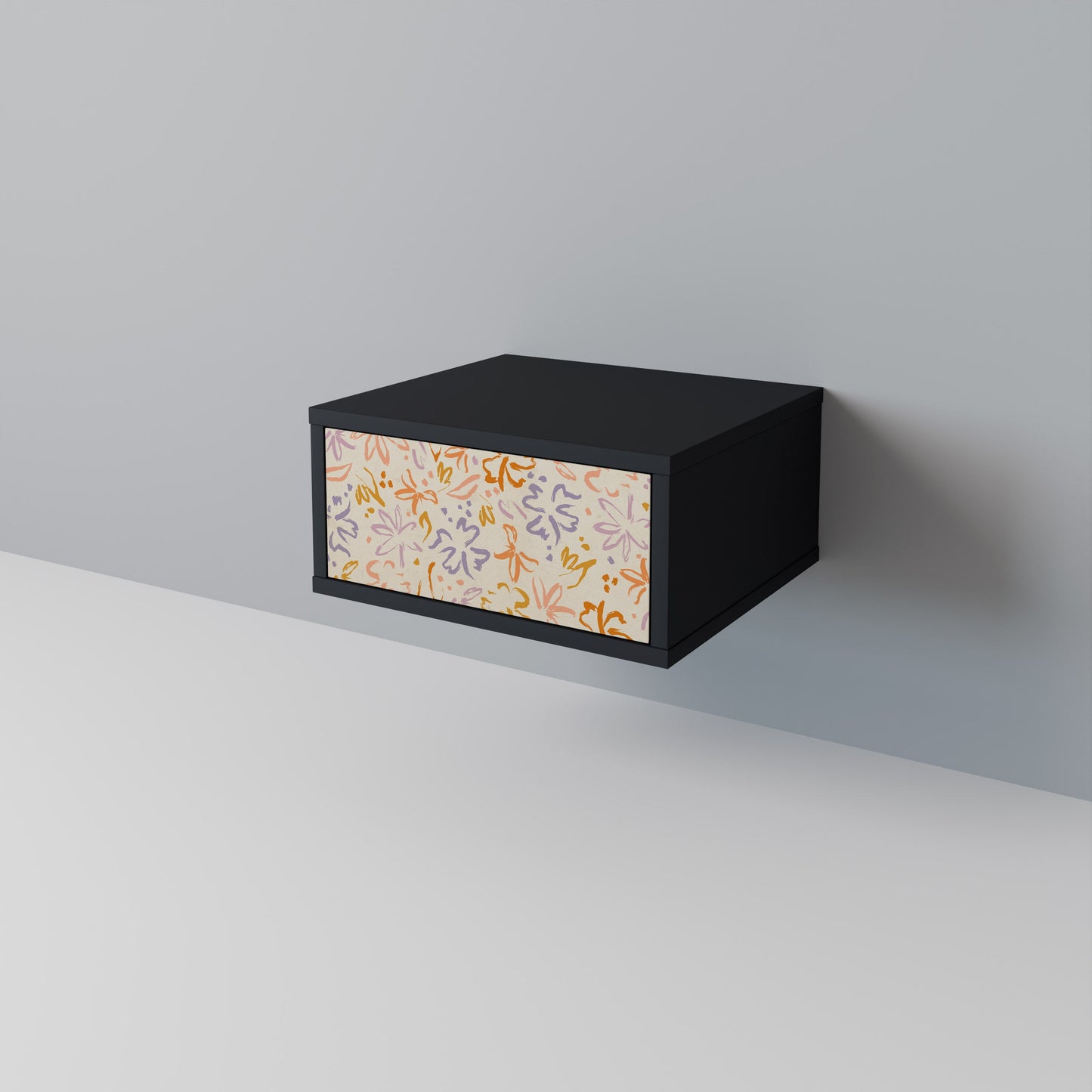 SPRING WHIMSY Nightstand in Black Finish
