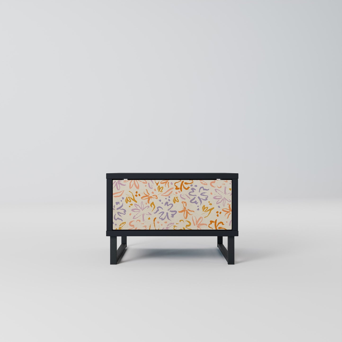 SPRING WHIMSY Nightstand in Black Finish