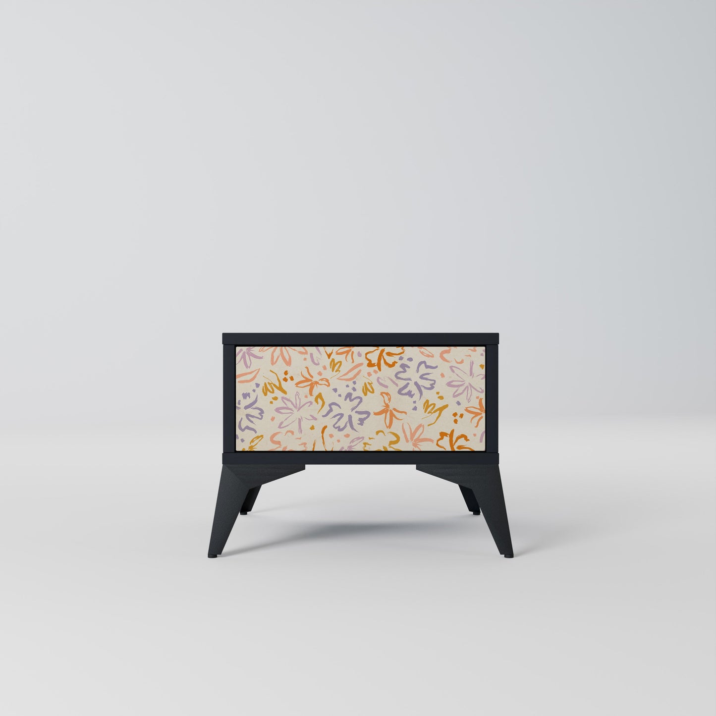 SPRING WHIMSY Nightstand in Black Finish
