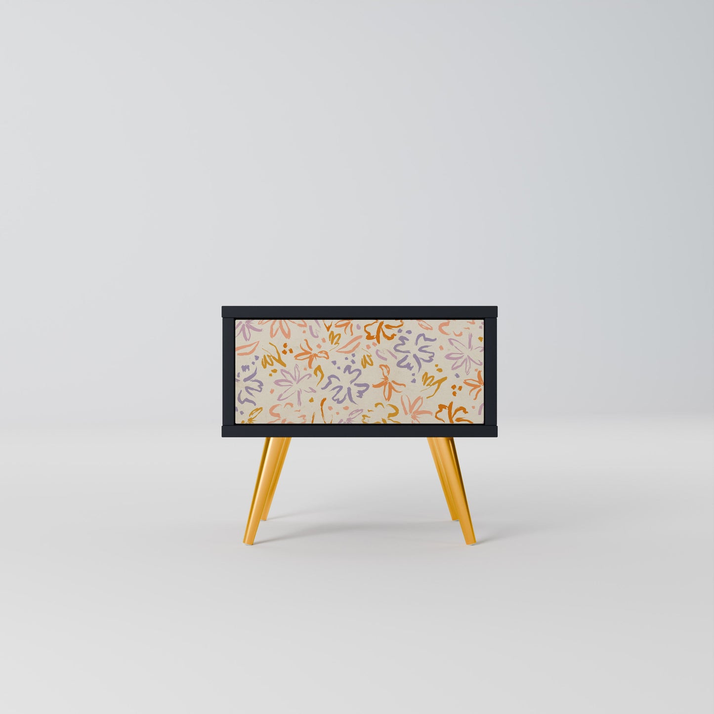 SPRING WHIMSY Nightstand in Black Finish