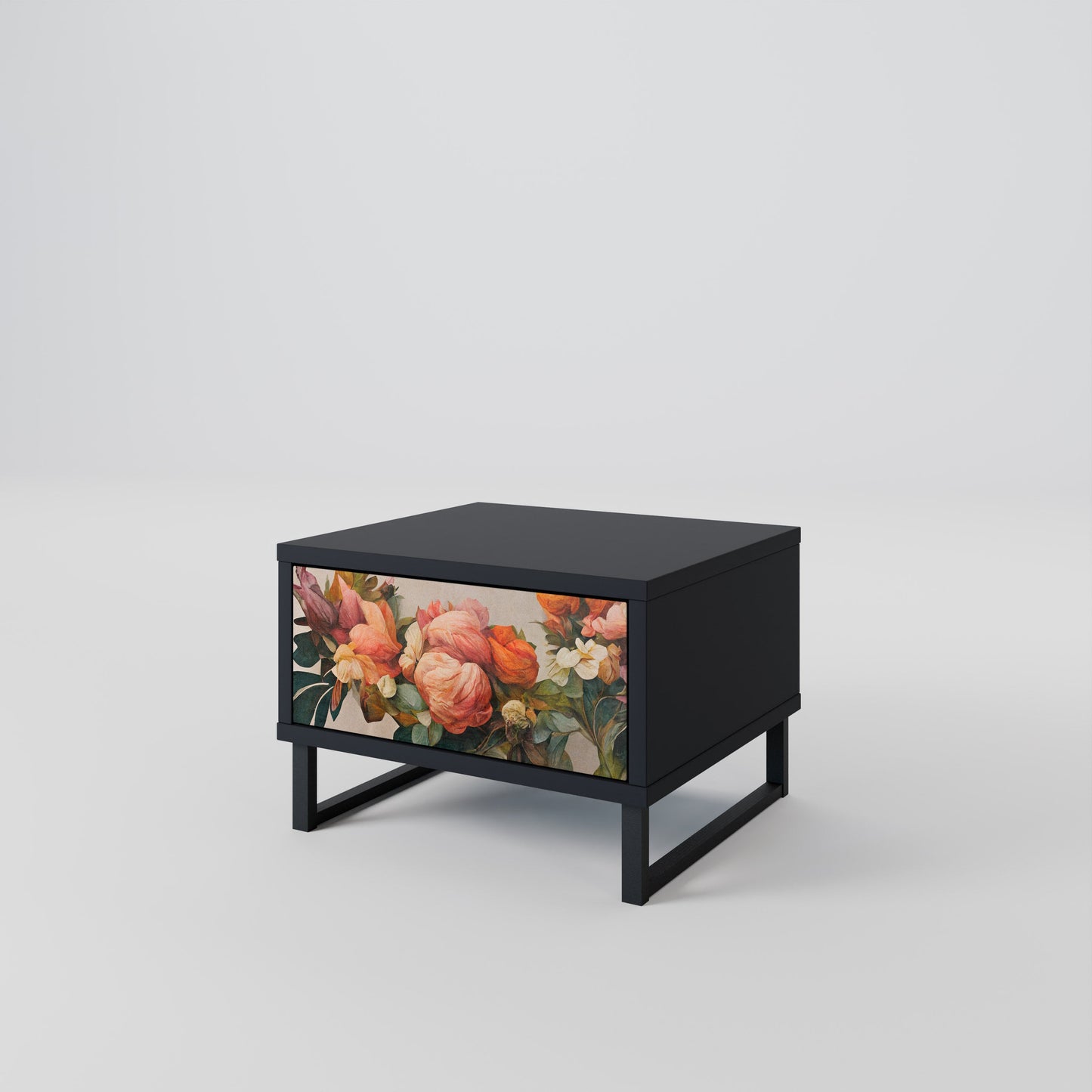 STYLISH BEAUTY Nightstand in Black Finish