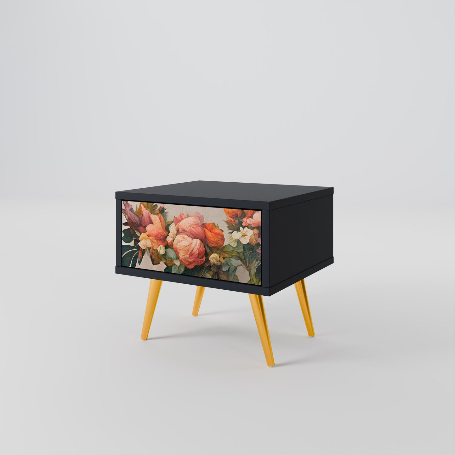 STYLISH BEAUTY Nightstand in Black Finish