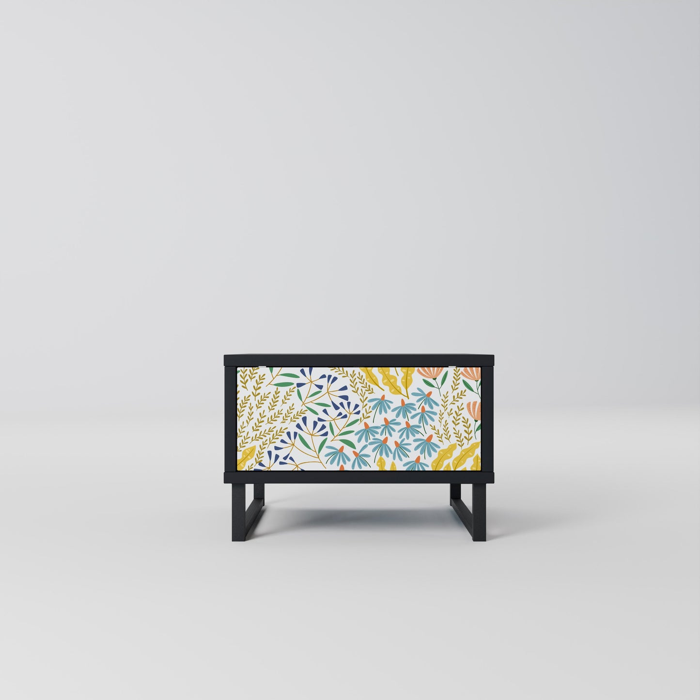 HELLO SPRING Nightstand in Black Finish