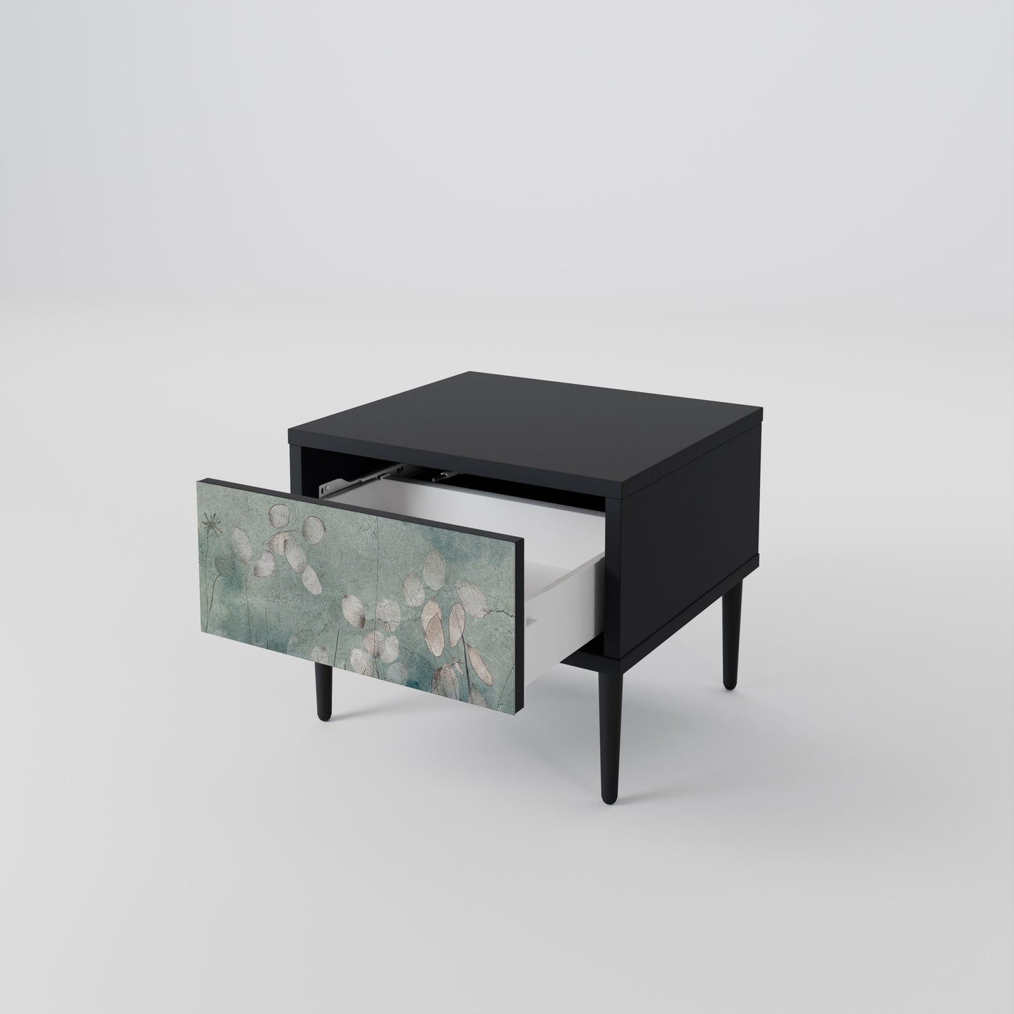 NIGHT LADY Nightstand in Black Finish