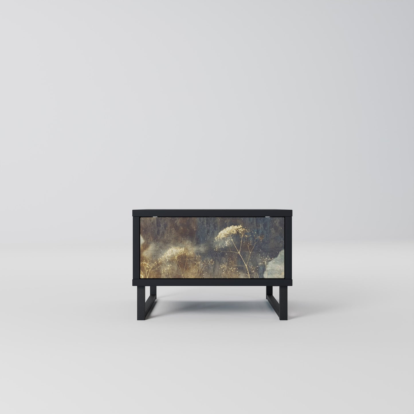 GENTLE POWER Nightstand in Black Finish