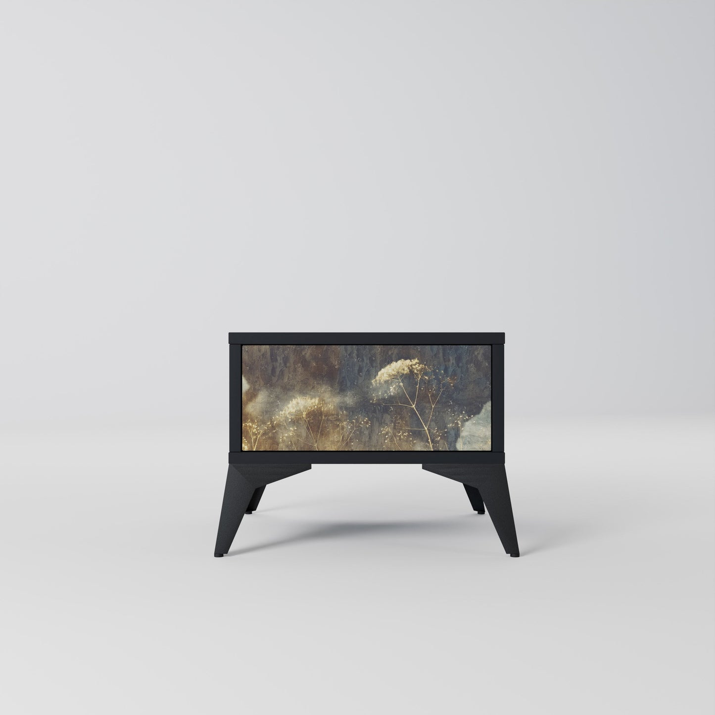 GENTLE POWER Nightstand in Black Finish