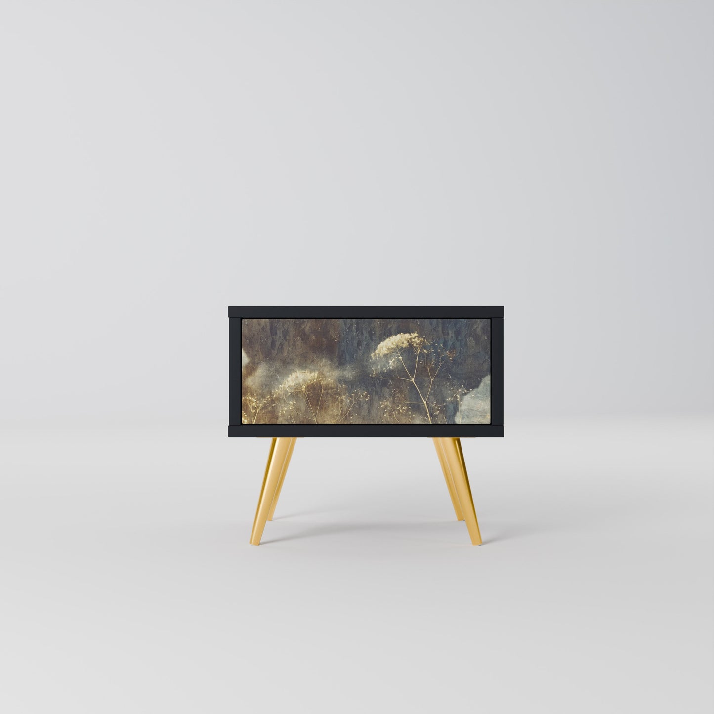 GENTLE POWER Nightstand in Black Finish