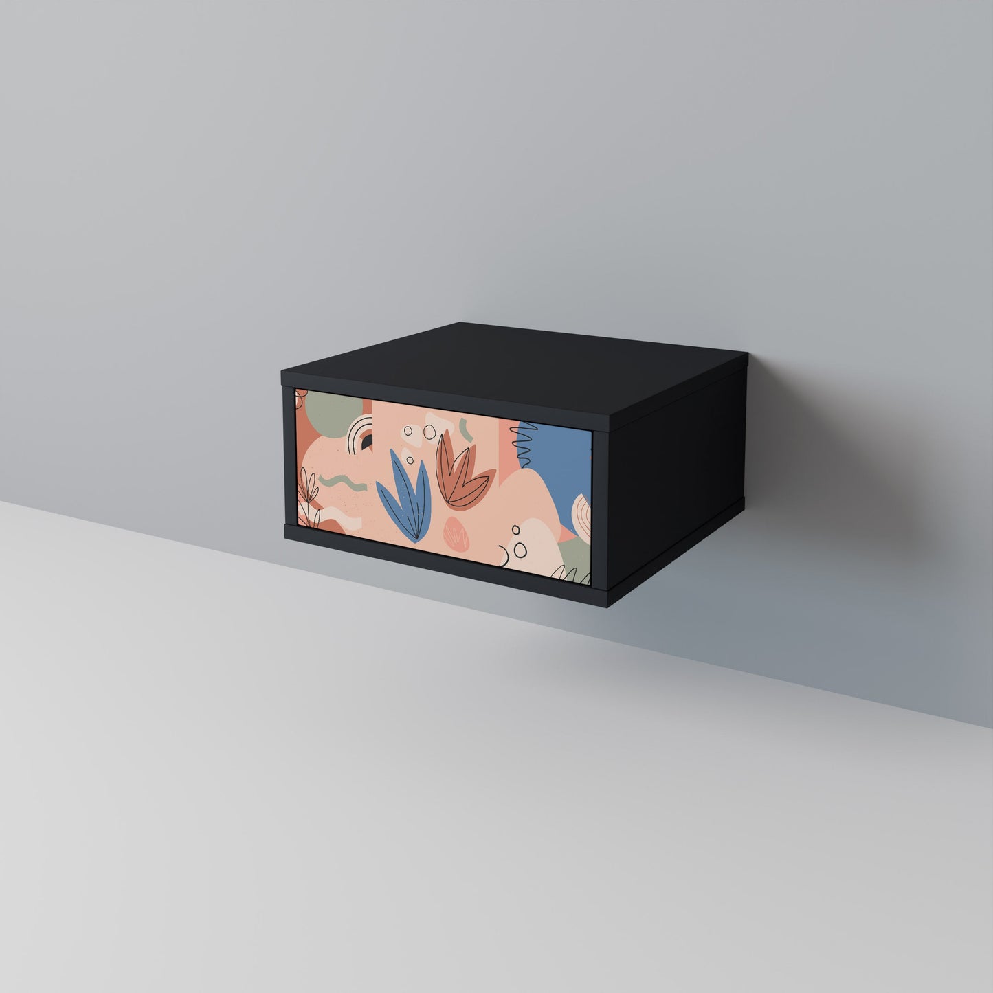 PASTEL DESTINY Nightstand in Black Finish
