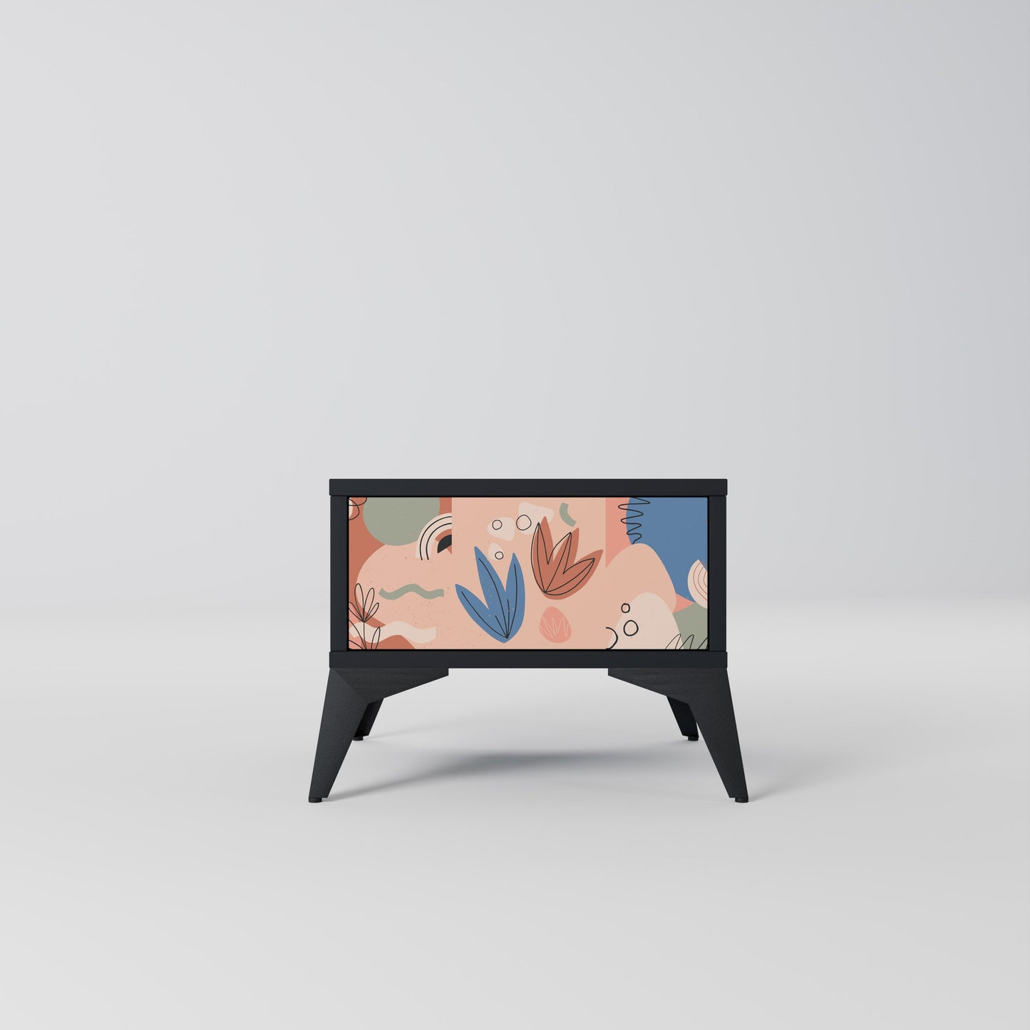 PASTEL DESTINY Nightstand in Black Finish